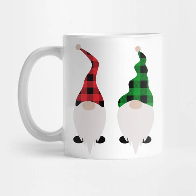 Christmas Gnomes Plaid by SrboShop